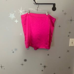 Skies are blue hot pink satin skort